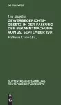 Gewerbegerichtsgesetz in der Fassung der Bekanntmachung vom 29. September 1901 cover