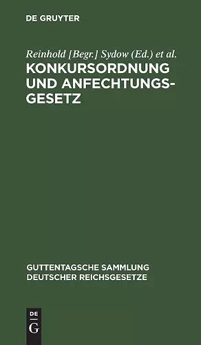 Konkursordnung Und Anfechtungsgesetz cover