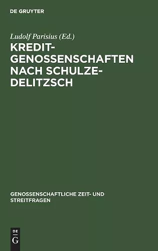 Kreditgenossenschaften Nach Schulze-Delitzsch cover