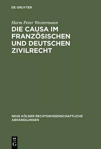 Die causa im französischen und deutschen Zivilrecht cover