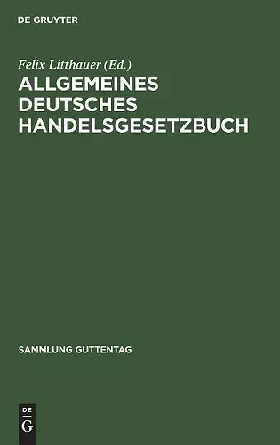 Allgemeines deutsches Handelsgesetzbuch cover