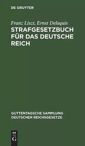 Strafgesetzbuch Für Das Deutsche Reich cover