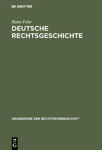 Deutsche Rechtsgeschichte cover