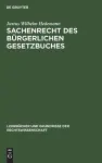Sachenrecht des Bürgerlichen Gesetzbuches cover