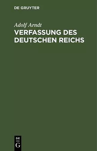 Verfassung des Deutschen Reichs cover