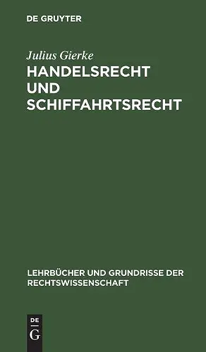 Handelsrecht Und Schiffahrtsrecht cover