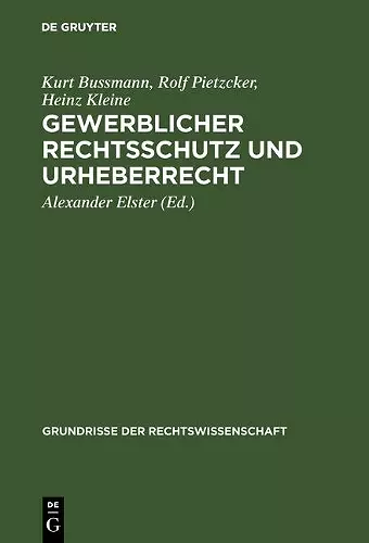 Gewerblicher Rechtsschutz Und Urheberrecht cover