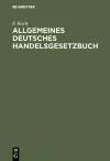 Allgemeines deutsches Handelsgesetzbuch cover