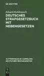 Deutsches Strafgesetzbuch Mit Nebengesetzen cover