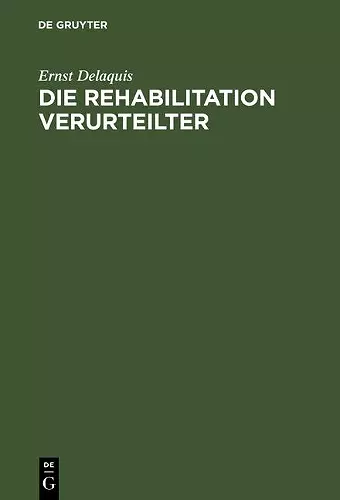 Die Rehabilitation Verurteilter cover