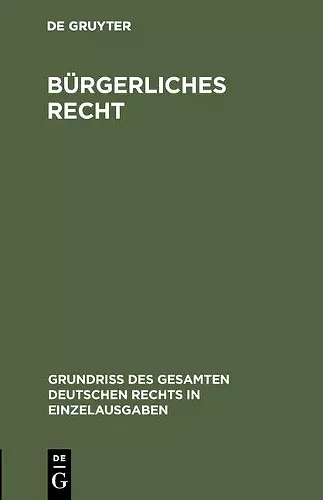 Bürgerliches Recht cover