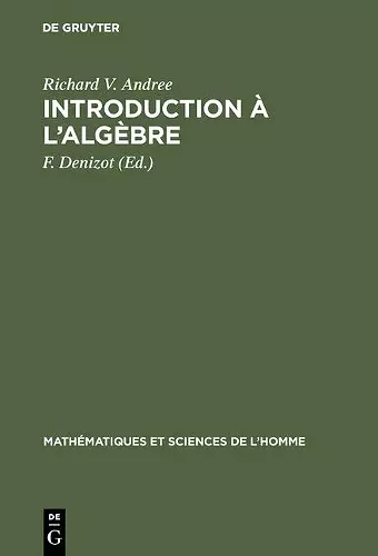 Introduction à l'algèbre cover