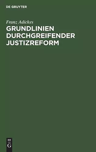 Grundlinien Durchgreifender Justizreform cover