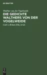 Die Gedichte Walthers Von Der Vogelweide cover