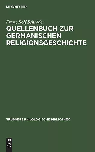 Quellenbuch Zur Germanischen Religionsgeschichte cover
