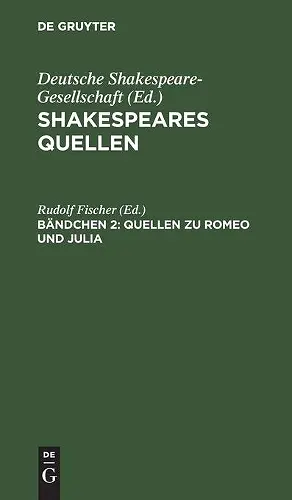 Quellen Zu Romeo Und Julia cover