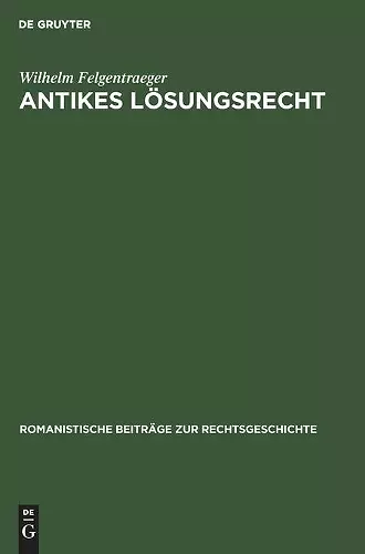 Antikes Lösungsrecht cover