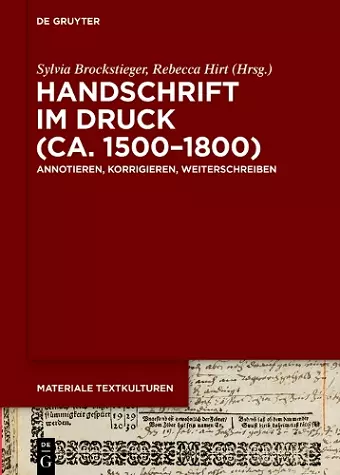 Handschrift im Druck (ca. 1500–1800) cover