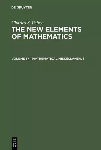 Mathematical Miscellanea. 1 cover