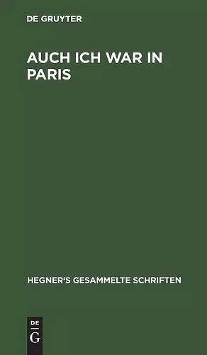 Auch Ich War in Paris cover