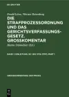 Einleitung, §§ 1 Bis 373a Stpo cover
