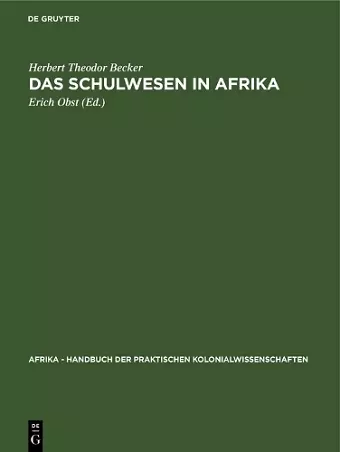 Das Schulwesen in Afrika cover