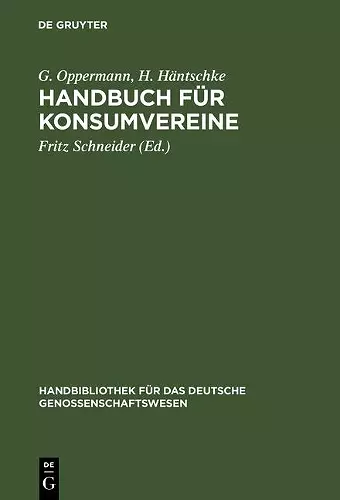 Handbuch für Konsumvereine cover