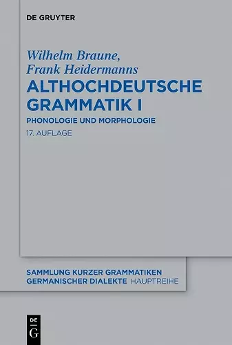 Althochdeutsche Grammatik I cover