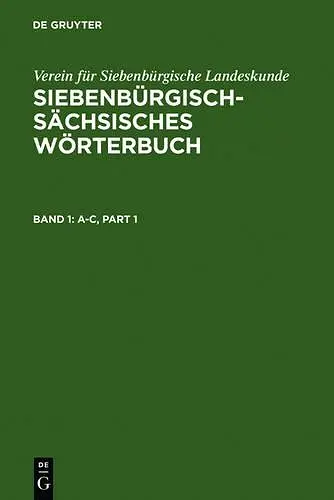 Siebenbürgisch-Sächsisches Wörterbuch cover