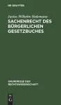Sachenrecht Des Bürgerlichen Gesetzbuches cover