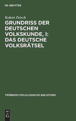 Grundriß der deutschen Volkskunde, I cover