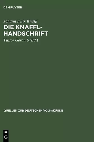 Die Knaffl-Handschrift cover