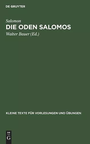 Die Oden Salomos cover