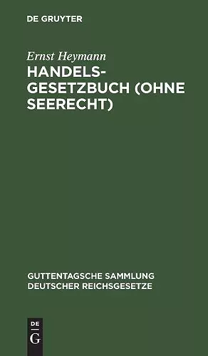 Handelsgesetzbuch (Ohne Seerecht) cover