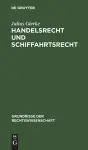 Handelsrecht Und Schiffahrtsrecht cover