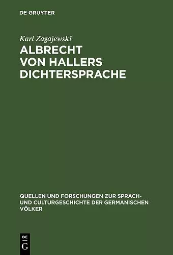 Albrecht von Hallers Dichtersprache cover