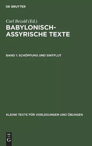 Schöpfung Und Sintflut cover