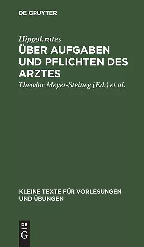 Über Aufgaben und Pflichten des Arztes cover