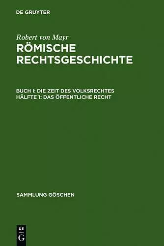 Das öffentliche Recht cover