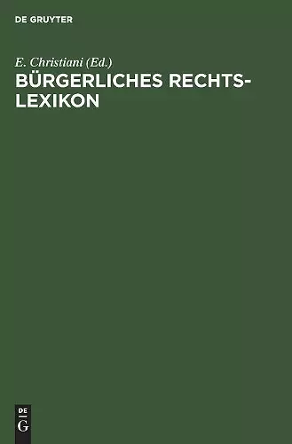 Bürgerliches Rechts-Lexikon cover