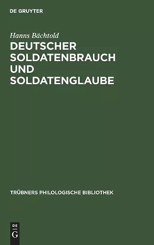 Deutscher Soldatenbrauch und Soldatenglaube cover