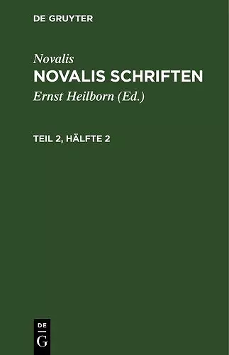 Novalis Schriften cover