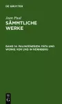 Palingenesien. Fata Und Werke VOR Und in Nürnberg cover