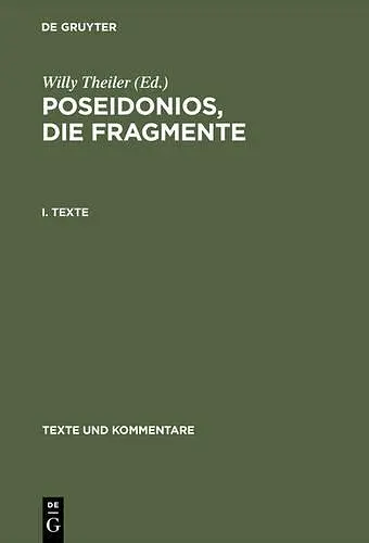 Poseidonios, Die Fragmente cover
