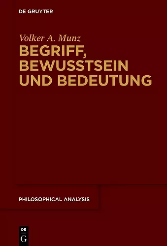 Begriff, Bewusstsein und Bedeutung cover