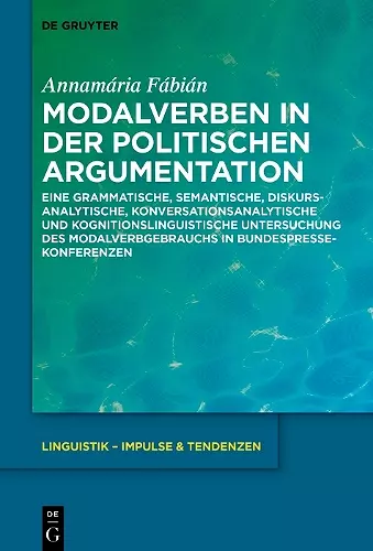 Modalverben in der politischen Argumentation cover