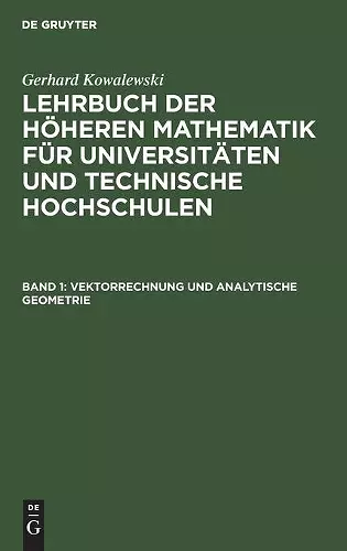 Vektorrechnung Und Analytische Geometrie cover
