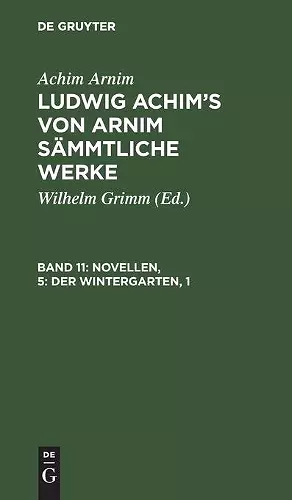 Novellen, 5: Der Wintergarten, 1 cover
