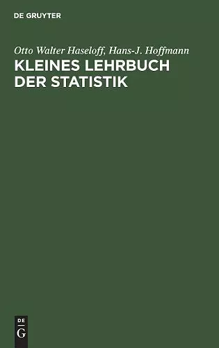 Kleines Lehrbuch der Statistik cover