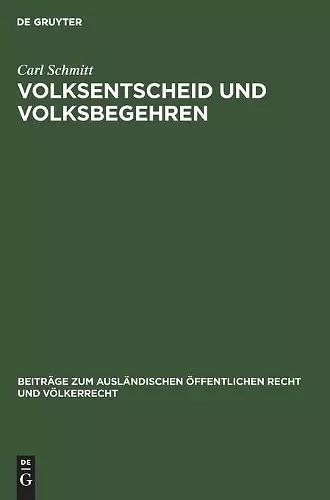 Volksentscheid Und Volksbegehren cover